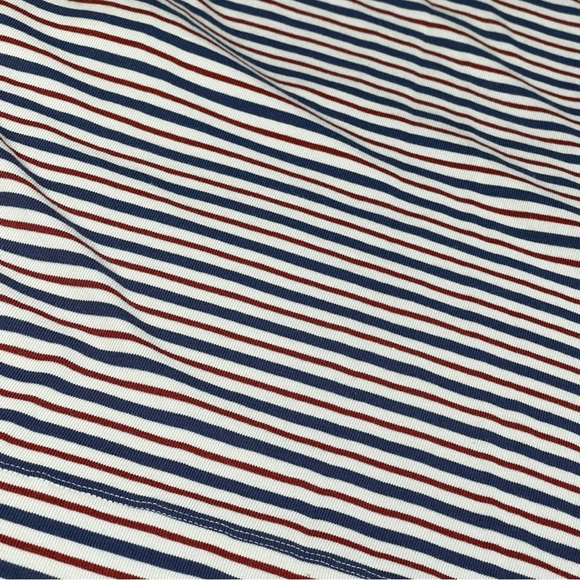 Marine Layer size small cream mini dress blue & red stripes 3/4 sleeve & pockets - Picture 11 of 16